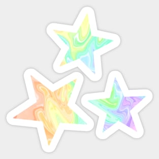 Pastel swirl stars Sticker